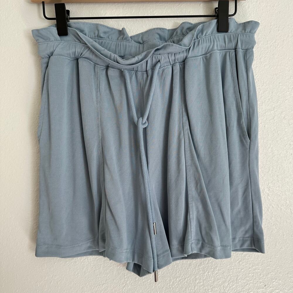 BCBGMAXAZRIA Casual Pull On Blue Drawstring Pocket Short Womens New Smalle